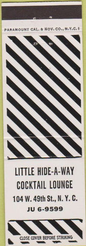 Matchbook Cover - Little Hide A Way New York City