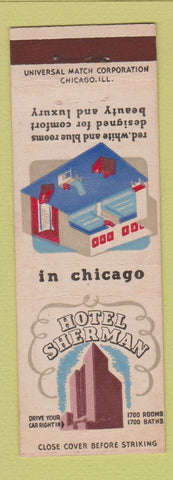 Matchbook Cover - Hotel Sherman Chicago IL