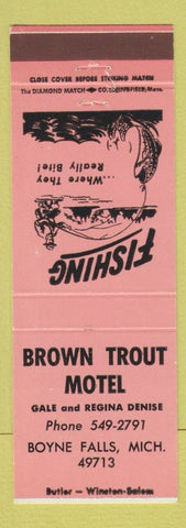 Matchbook Cover - Brown Trout Motel Boyne Falls MI