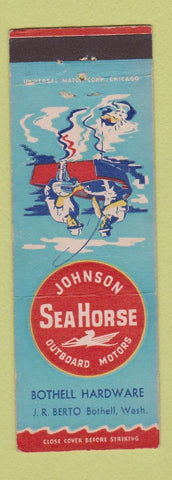 Matchbook Cover - Johnson Sea Horse Boat Motors Bothell Hardware WA