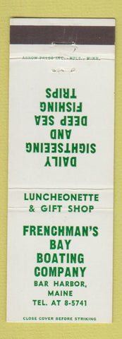 Matchbook Cover - Frenchman's Bay Boating Company Bar Harbor ME
