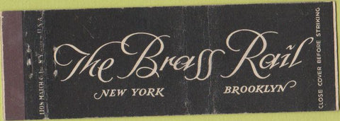 Matchbook Cover - The Brass Rail Brooklyn NY full length