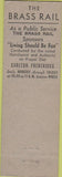 Matchbook Cover - The Brass Rail Brooklyn NY full length