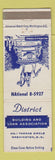 Matchbook Cover - District Building and Loan Association Washington DC