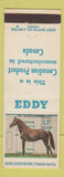 Matchbook Cover - Eddy Matches Thoroughbred Horse Canada