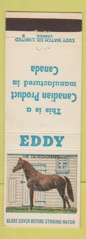 Matchbook Cover - Eddy Matches Thoroughbred Horse Canada