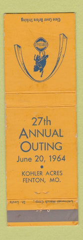 Matchbook Cover - Kohler Acres Fenton MO Outing 1964 St Louis Arch