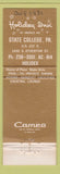 Matchbook Cover - Pub Holiday Inn State College PA