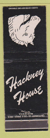 Matchbook Cover - Hackney House Colorado Springs restaurant