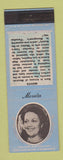 Matchbook Cover - 1930's Diamond Movie Stars Movita  BLUE