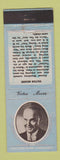 Matchbook Cover - 1930's Diamond Movie Stars Victor Moore BLUE