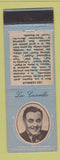 Matchbook Cover - 1930's Diamond Movie Stars Leo Carrillo  BLUE