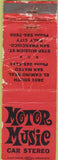 Matchbook Cover - Car Stereos San Mateo San Francisco CA POOR