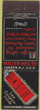 Matchbook Cover - Miller Gasketite wonder weld Camden NJ