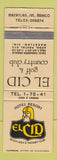 Matchbook Cover - El Cit Golf and Country Club Mazatlan Mexico