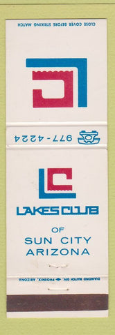 Matchbook Cover - Lakes Club Sun City AZ