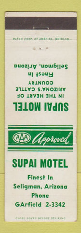 Matchbook Cover - Supai Motel Seligman AZ