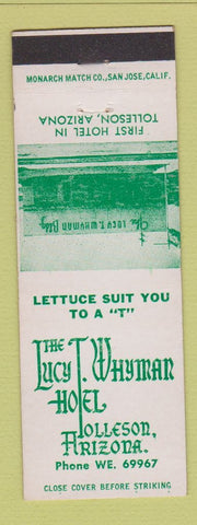 Matchbook Cover - Lucy Whyman Hotel Tolleson AZ