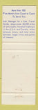 Matchbook Cover - Park Motel Dinosaur City AZ Best Western