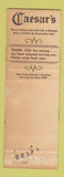Matchbook Cover - Caesar's Restaurant Wind Gap PA
