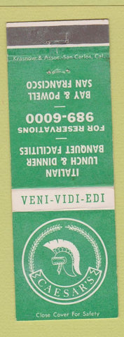 Matchbook Cover - Caesar's Restaurant San Francisco CA