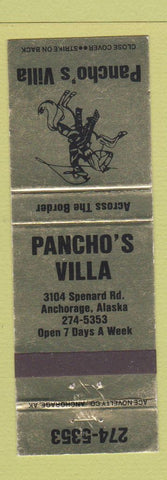Matchbook Cover - Pancho's Villa Anchorage AK WEAR