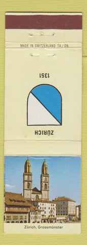 Matchbook Cover - Switzerland Zurich Grossmunster