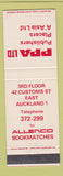 Matchbook Cover - Publishers Placers Asia Allenco Matches Auckland New Zealand