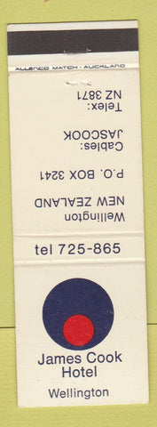 Matchbook Cover - James Cook Hotel Wellington New Zealand