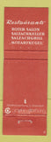 Matchbook Cover - Hotel Osterreichischer Hof Salzburg WEAR