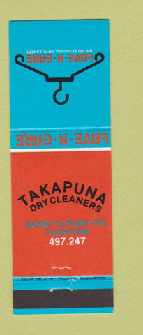 Matchbook Cover - Love n Care Dry Cleaners Takapuna New Zealand