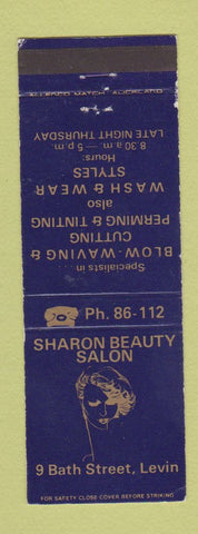 Matchbook Cover - Sharon Beauty Salon Levin New Zealand