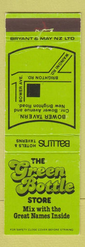 Matchbook Cover - Green Bottle Liquor New Zealand