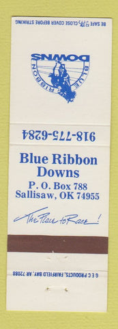 Matchbook Cover - Blue Ribbon Downs Horse Racing Sallisaw OK