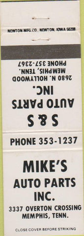 Matchbook Cover - Miek's Auto Parts Memphis TN