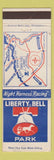 Matchbook Cover - Liberty Bell Park Horse Racing Philadelphia PA