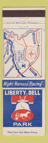 Matchbook Cover - Liberty Bell Park Horse Racing Philadelphia PA
