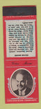Matchbook Cover - 1930's Diamond Movie Stars Victor Moore RED