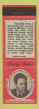 Matchbook Cover - 1930's Diamond Movie Stars Kenny Baker RED