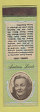 Matchbook Cover - 1930's Diamond Movie Stars Andrea Leeds GREEN