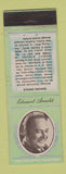 Matchbook Cover - 1930's Diamond Movie Stars Edward Arnold GREEN