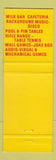 Matchbook Cover - Mini Club Game Invercargill New Zealand