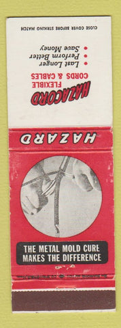 Matchbook Cover - Zazacord Cords Cables Wilkes Barre PA Okonite WEAR
