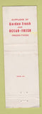 Matchbook Cover - Golden Fresh Frozen Vegetables Irvin Johnson South Africa WEAR