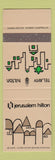 Matchbook Cover - Tel Aviv Hilton Jerusalem Isreal SAMPLE