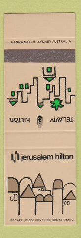 Matchbook Cover - Tel Aviv Hilton Jerusalem Isreal SAMPLE