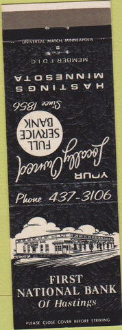 Matchbook Cover - First National Bank Hastings MN
