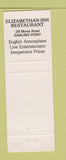 Matchbook Cover - Elizabethan Inn Darling Point Australia
