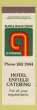 Matchbook Cover - Hotel Enfield Catering Australia