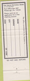 Matchbook Cover - Union National Bank Pittsburgh PA